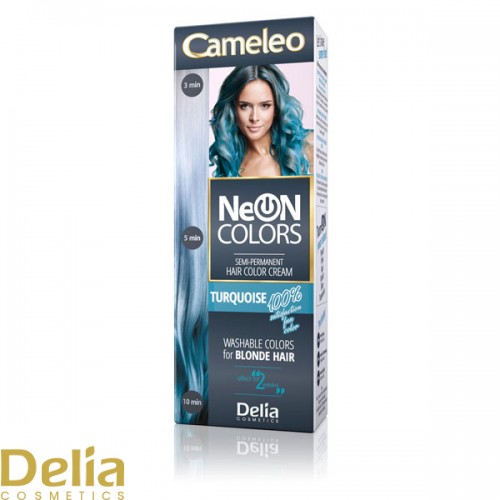 CAMELEO - NEON COLORS Polutrajna farba za kosu - tirkizna 60ml